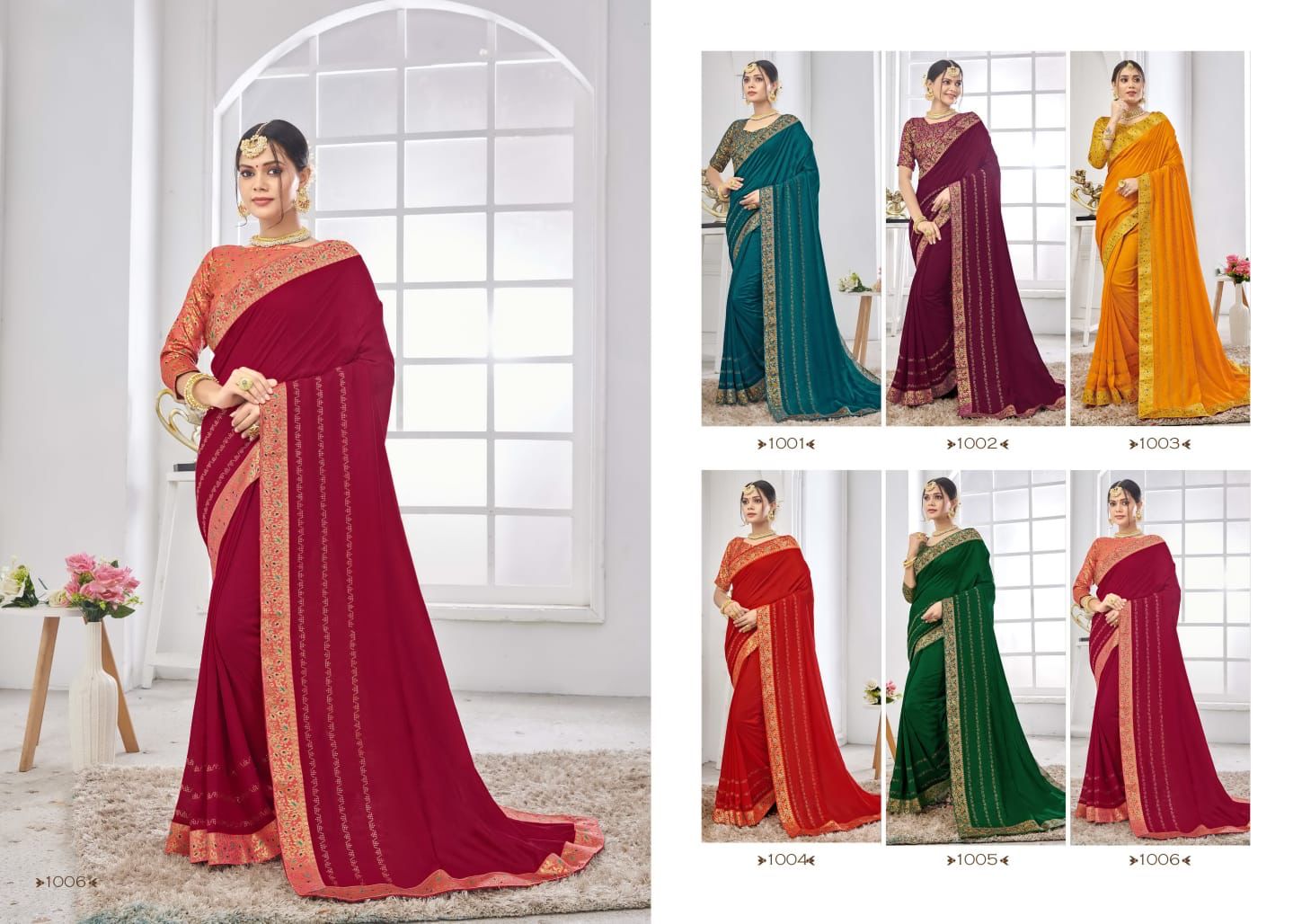 Saroj Veronica Festive Wear Designer Heavy Vichitra Silk Latest Saree Collection